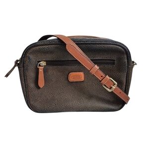 Bric's Life Small Shoulder Bag Brown & Cognac Leather
